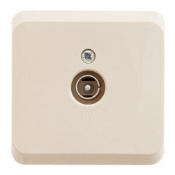Розетка телевизионная TV Schneider Electric Этюд кремовая TVA-002K