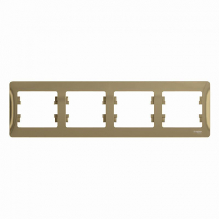 Рамка 4-постовая Schneider Electric Glossa титан GSL000404