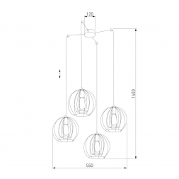 Подвесная люстра TK Lighting 6598 Jaula