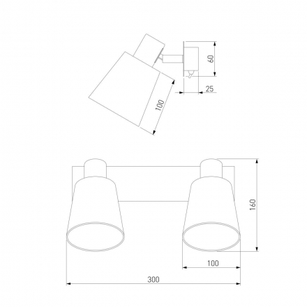 Настенный светильник Eurosvet 20080/2 хром/бежевый
