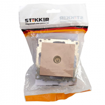 Розетка телевизионная TV Stekker Катрин шампань GLS00-7108-02 39600
