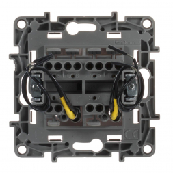 Переключатель двухклавишный Legrand Etika 10A 250V с подсветкой белый 672216