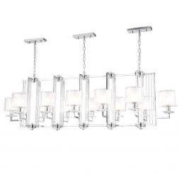 Подвесная люстра Crystal Lux Nicolas SP12 L1600 Nickel/White