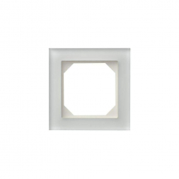 Рамка 1-постовая Liregus Epsilon стекло белое матовое 28-230