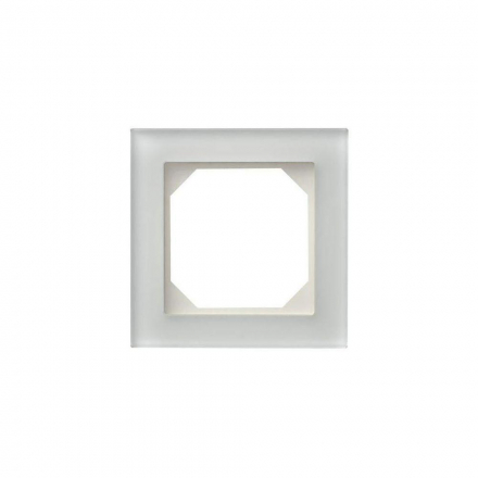 Рамка 1-постовая Liregus Epsilon стекло белое матовое 28-230