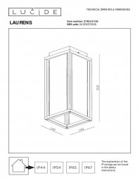 Уличный светильник Lucide Laurens 27105/01/30