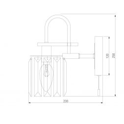 Бра Eurosvet Tenia 70090/1 черный