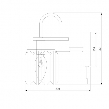 Бра Eurosvet Tenia 70090/1 черный