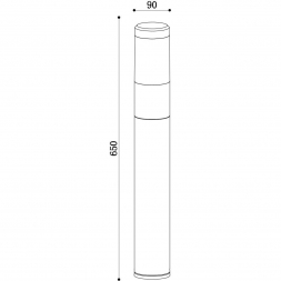 Уличный светодиодный светильник Maytoni Koln O590FL-L8B4K1