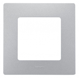 Рамка 1-постовая Legrand Etika алюминий 672551