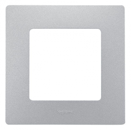 Рамка 1-постовая Legrand Etika алюминий 672551