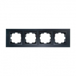 Рамка 4-постовая Mono Electric Style Aluminium дымчатый графит 107-820000-163