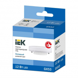 Лампа светодиодная IEK GX53 12W 6500K матовая LLE-T80-12-230-65-GX53