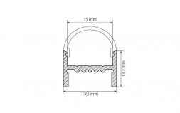 Профиль Arlight ARH-WIDE-H20-2000 ANOD 018859