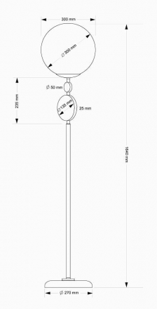 Торшер Kutek Dimaro DIM-LS-1(P)