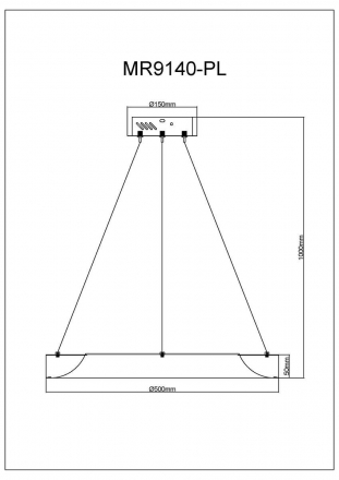 Подвесной светодиодный светильник MyFar Pendant Elara MR9140-PL