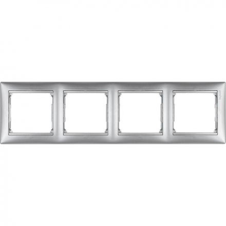 Рамка 4-постовая Legrand Valena алюминий 770154