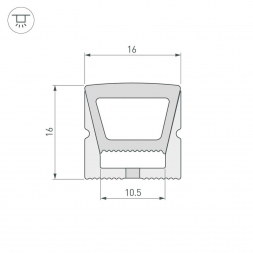 Профиль Arlight WPH-Flex-1616-Top-S11-5m White 040270