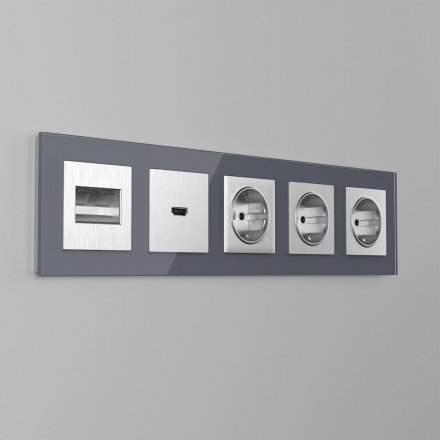 Рамка на 5 постов Werkel Favorit серый W0051115 4690389160165