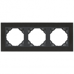 Рамка 3-постовая Efapel Logus 90 Metallo никель/серый 90930 TQS