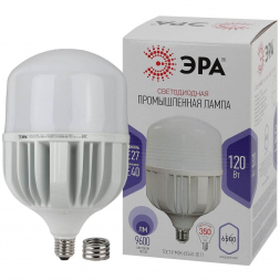 Лампа светодиодная сверхмощная ЭРА E27/E40 120W 6500K матовая LED POWER T160-120W-6500-E27/E40 Б0049104