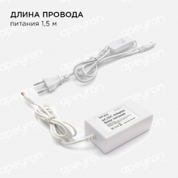 Светодиодная лента Apeyron 4,8W/m 60LED/m 3528SMD теплый белый 2,5M 10-08